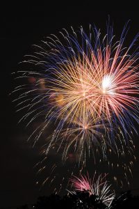 座間キャンプの花火