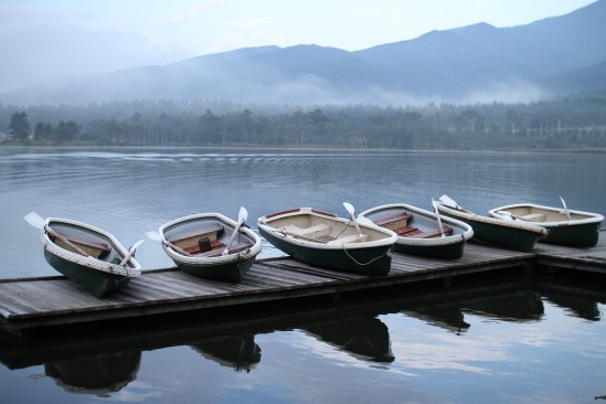 バラギ湖のボート